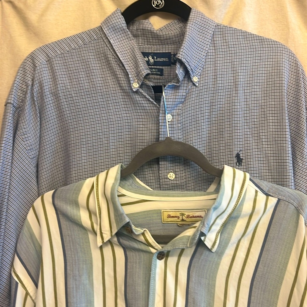 Men's Bundle Tommy Bahama & Polo Button Downs Large